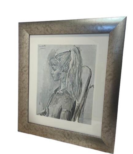 1752469068.png Framed Print- Seated Woman in Profile By Pablo Picasso