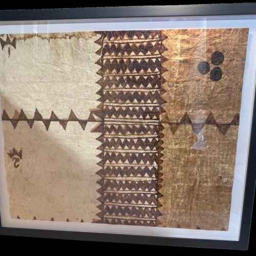 100-Year-Old Tapa Cloth Framed Framed 100-year-old Tapa cloth