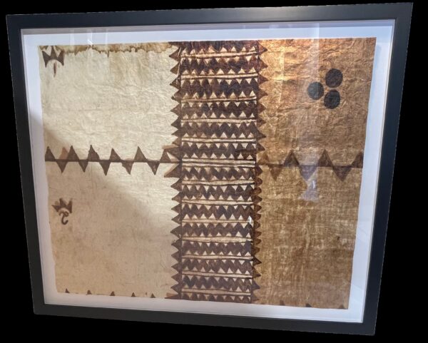 100-Year-Old Tapa Cloth Framed Framed 100-year-old Tapa cloth