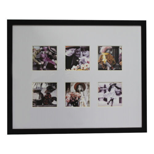 Six-opening 4×4 Black Box Frame Black box frame with six 4×4 photo openings