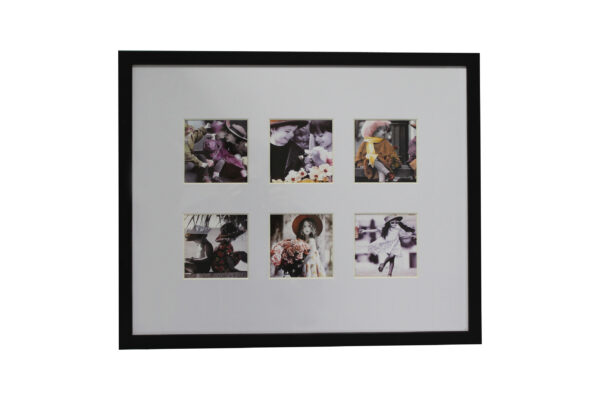 Six-opening 4×4 Black Box Frame Black box frame with six 4×4 photo openings