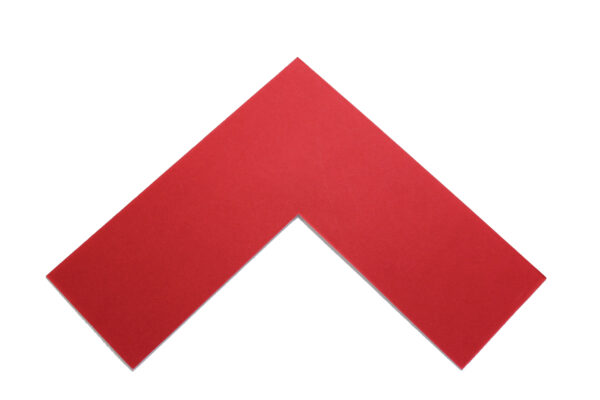 Acid Free Football Red mat board corner sample