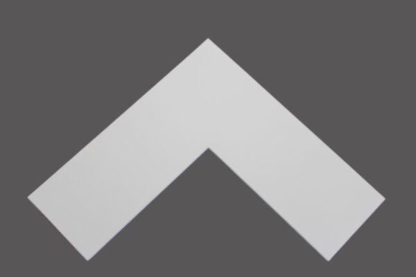 Acid Free China White mat board corner sample