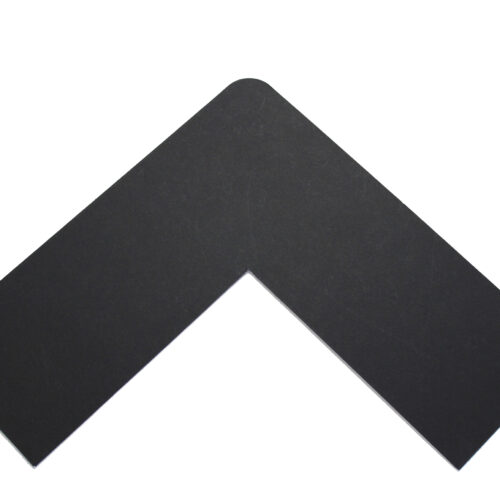 Acid Free Black mat board corner sample
