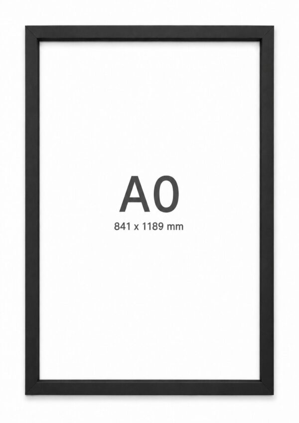 Black A0 poster frame for 841 × 1189 mm artwork