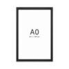 A0 Black Poster Frame – Square Product Image Full front view of a black A0 poster frame for 841 × 1189 mm artwork