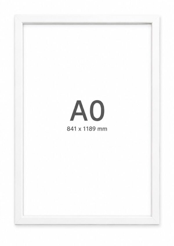 White A0 poster frame for 841 × 1189 mm artwork
