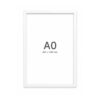A0 White Poster Frame – Square Product Image Full front view of a white A0 poster frame for 841 × 1189 mm artwork