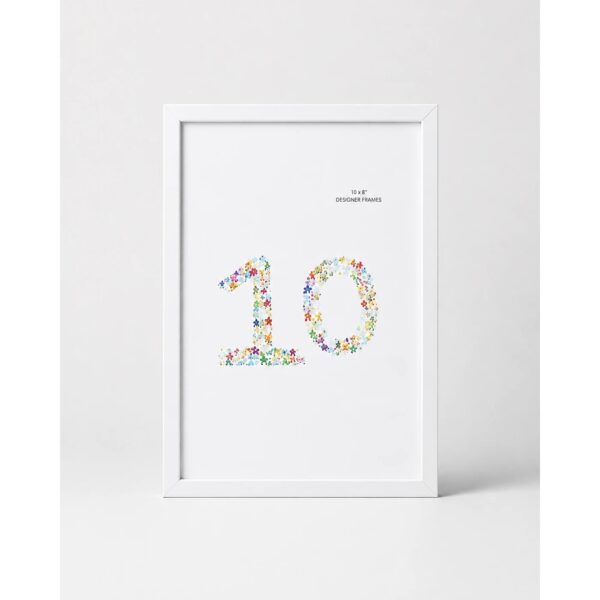 Medium portrait white box frame
