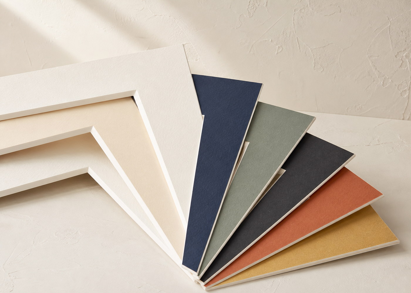 Archival picture framing mat boards